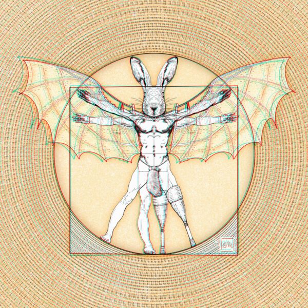 Benjamin Mitchley - Vitruvian Winged Rabbit - artwork image
